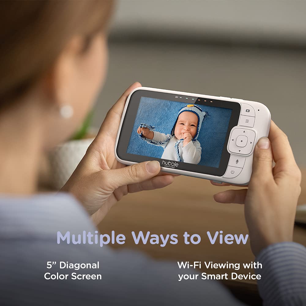 White 2-Cameras Smart Baby Monitor with Camera and Audio P71218