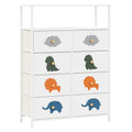 White 6 Drawer Kids Dresser with Shelf Z6266