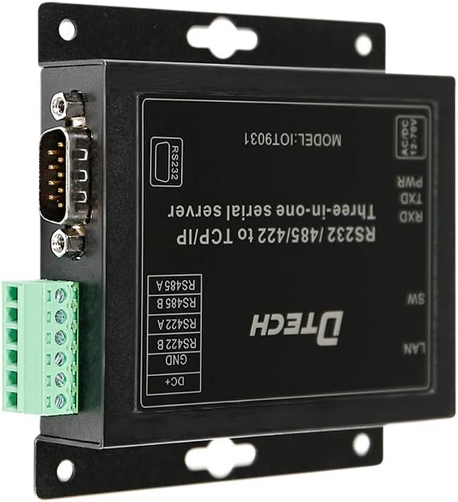 Serial to Ethernet Converter Adapter RS232 RS422 RS485 to TCP IP Device Server, Pack of 2 O629439