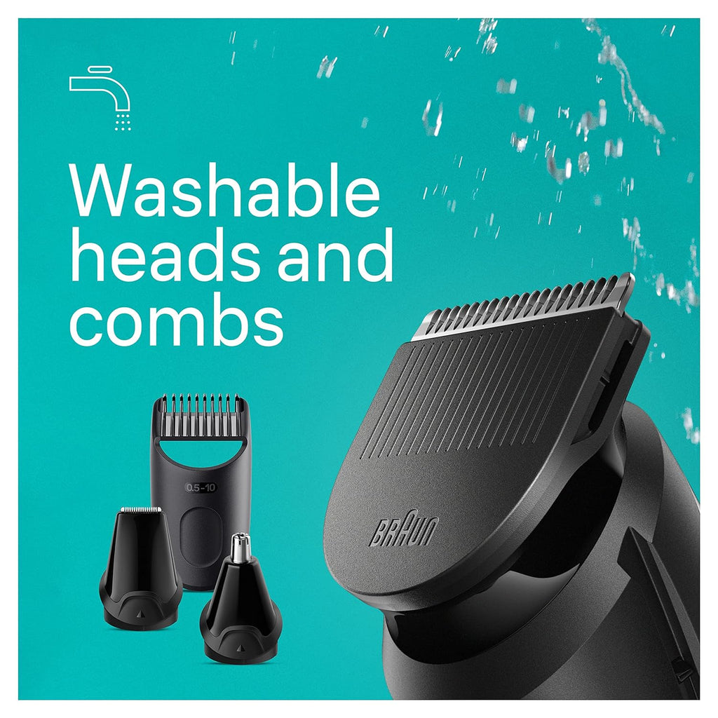 5-in-1 Trimmer for Men with Beard Trimmer, Ear & Nose Trimmer, Hair Clippers, Black I696