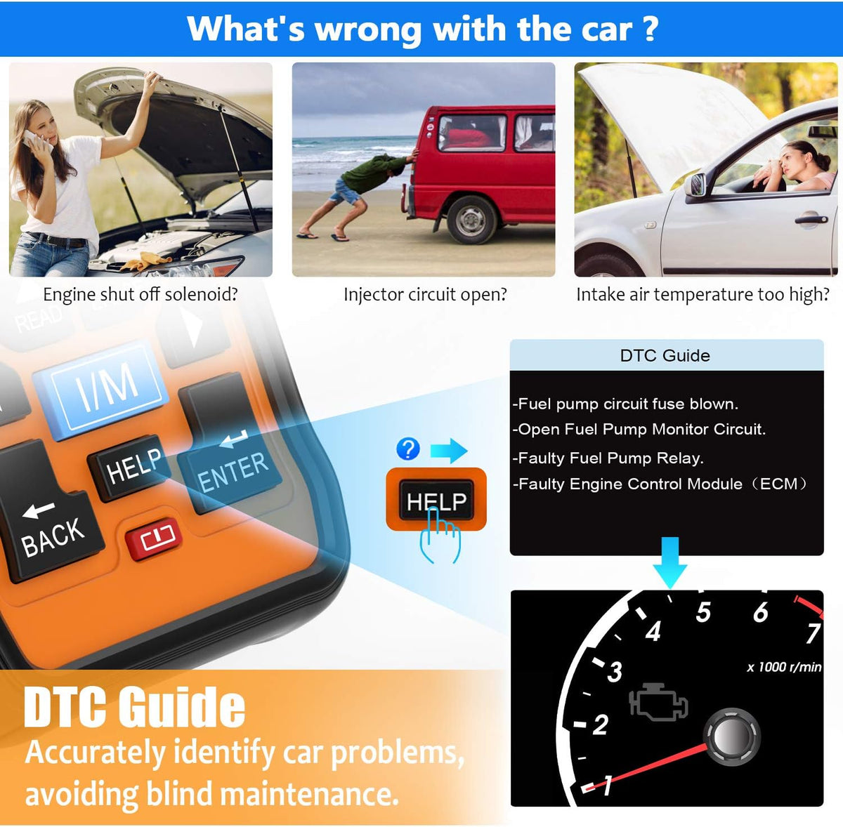 OBD2 Scanner Diagnostic Code Reader Tool F7553