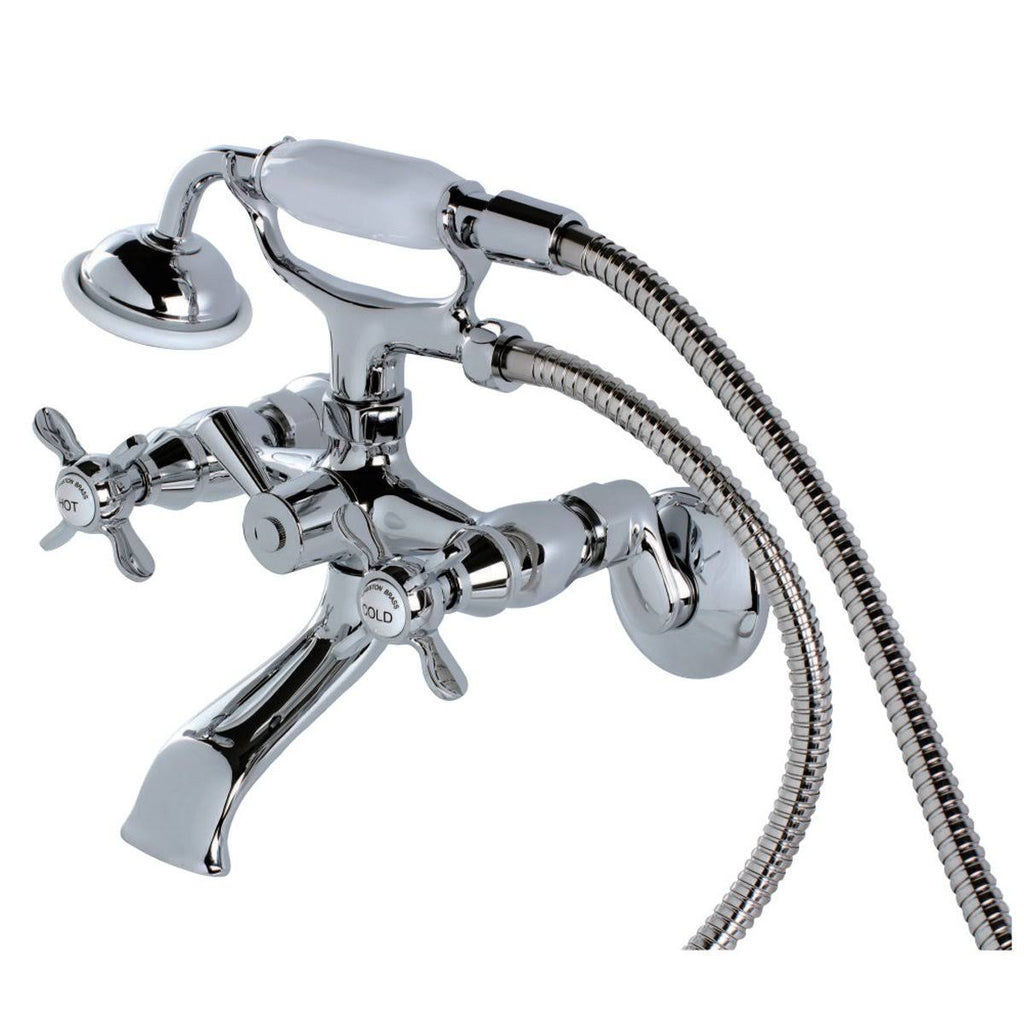 Oil Rubbed Bronze Wall Mount Clawfoot Tub Filler with Hand Shower C70415