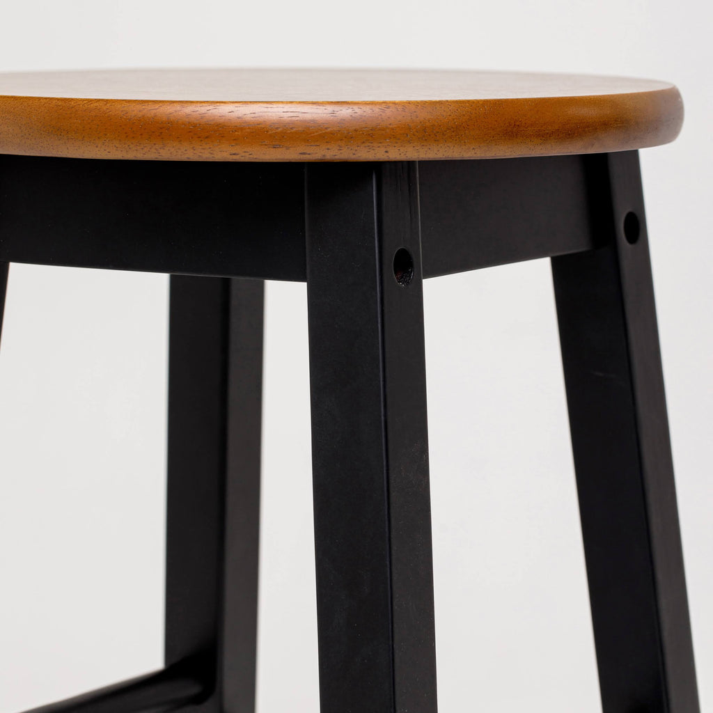 Bar Stool with Round Acacia Seat A96562