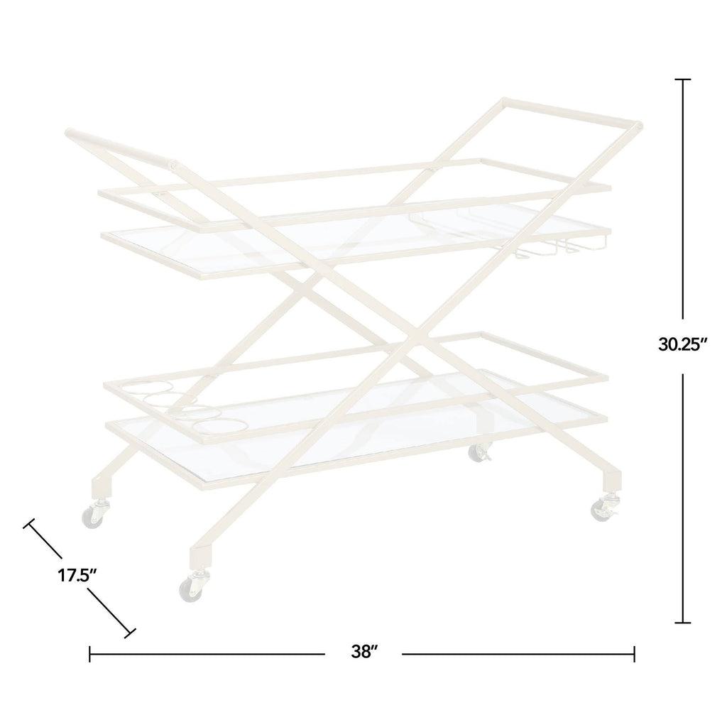 Gold Metal Bar Cart N612