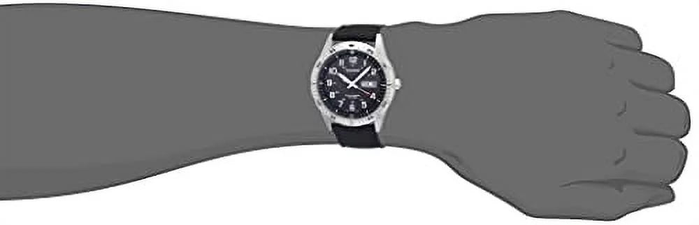 Black Solar Powered Analog Watch with Nylon Strap L963
