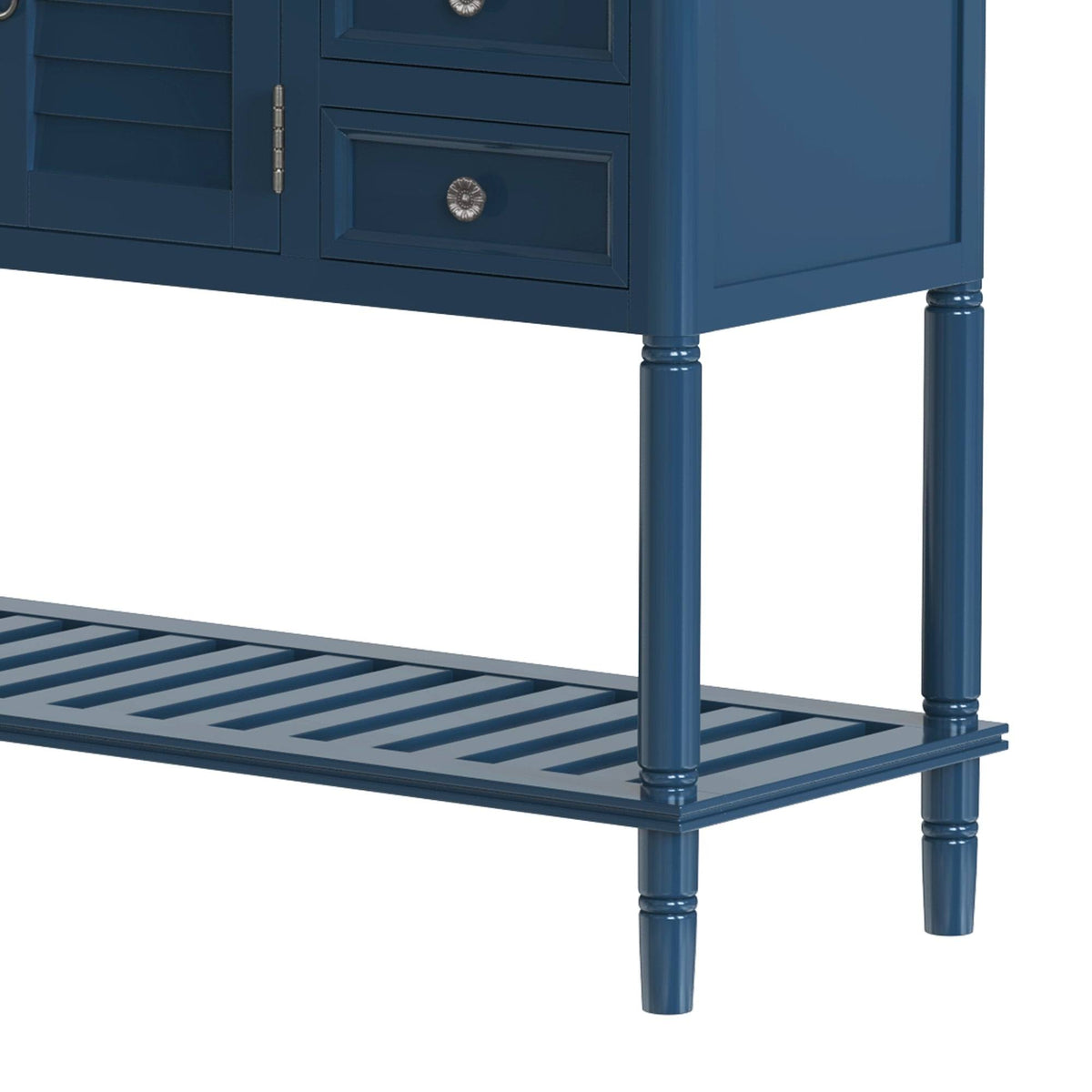 Green Console Table with 6 Drawers and Cabinet K703