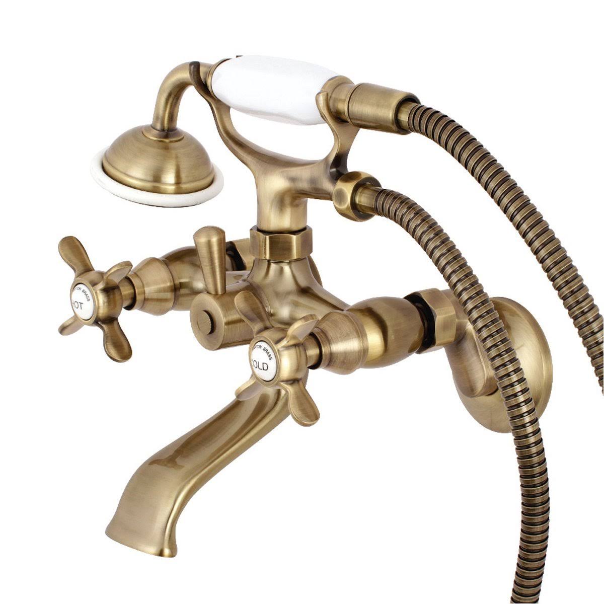 Oil Rubbed Bronze Wall Mount Clawfoot Tub Filler with Hand Shower C70415