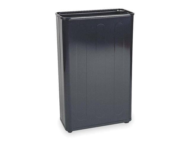Black Steel 24gal Rectangular Wastebasket X93999