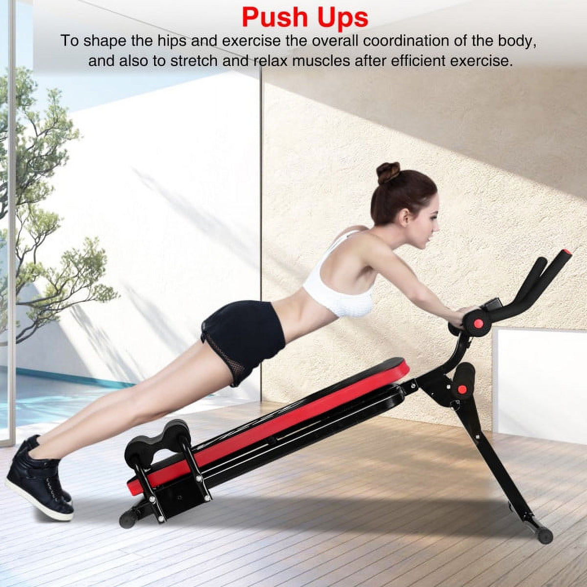 Foldable Ab Trainer Fitness Equipment with LCD Display V37352