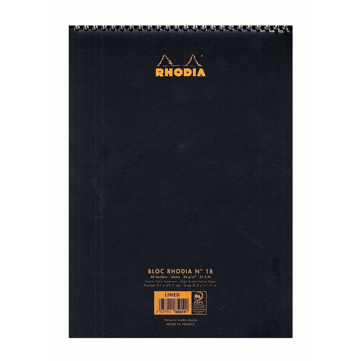 Ruled Wirebound Notebooks 8 1/4 x 12 1/2 in. Black Pack of 5 H458