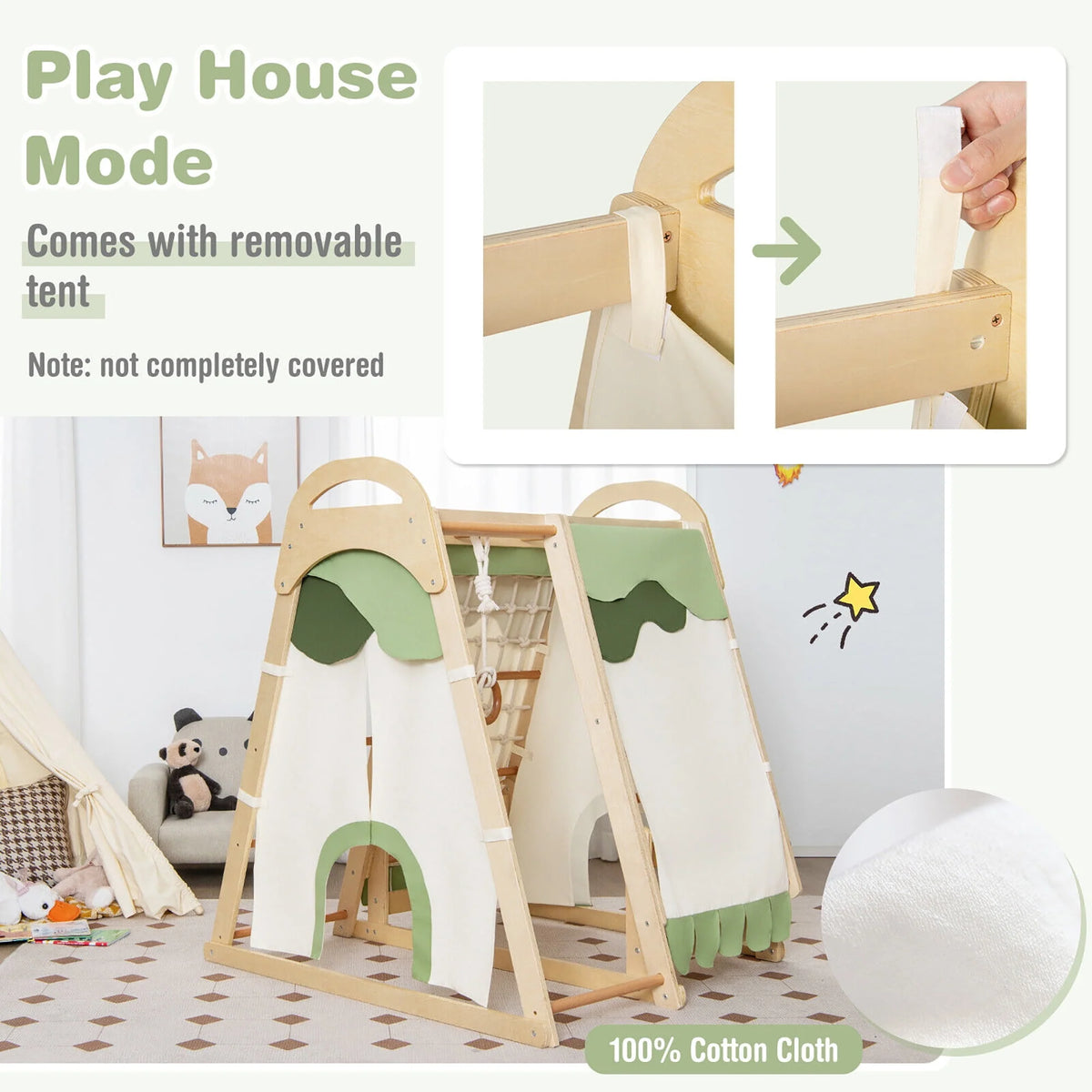 Climbing Toy with Slide Climbing Net Climbing Rock Tent Y980823