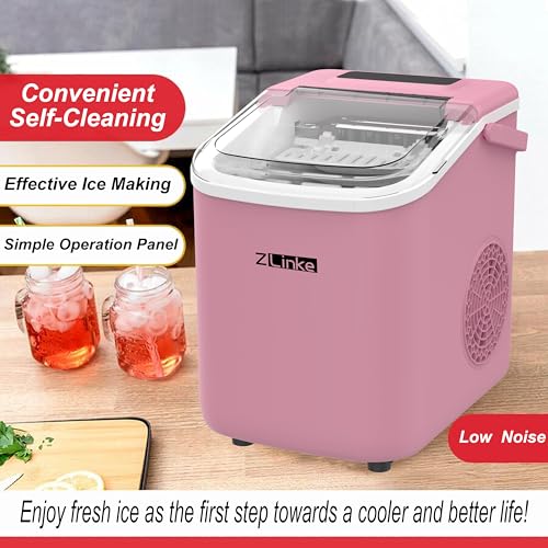 Portable Countertop Ice Maker with Self-Cleaning, Ice Scoop, and Basket N5251