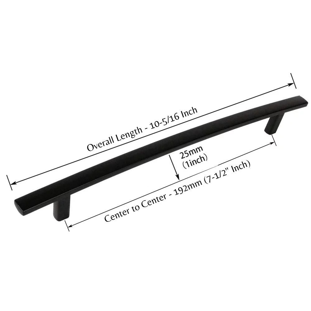 5 Pack Matte Black Curved Arch Handle Pull N888110