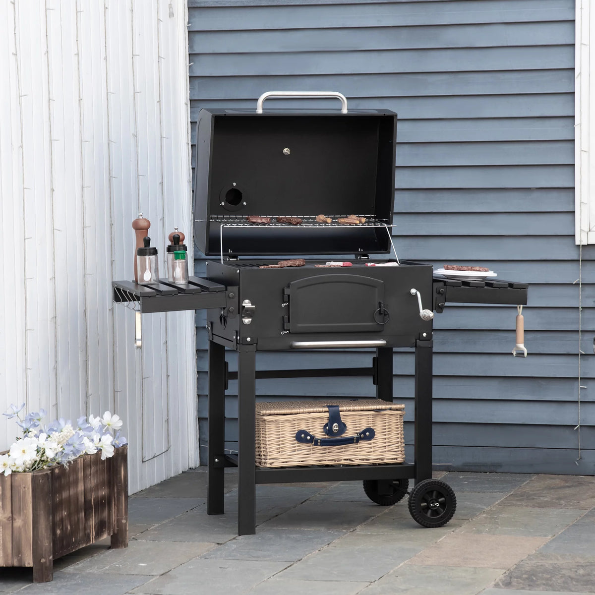 Charcoal Grill with Adjustable Charcoal Height B8853