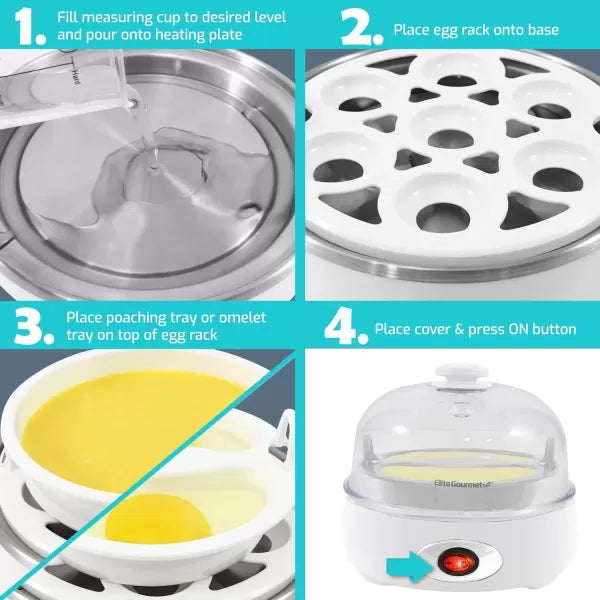 Charcoal Grey 7 Egg Capacity Electric Egg Cooker B774752