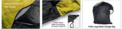 Yellow/Black All Weather Jet Ski Cover with Trailer Straps and Storage Bag O468