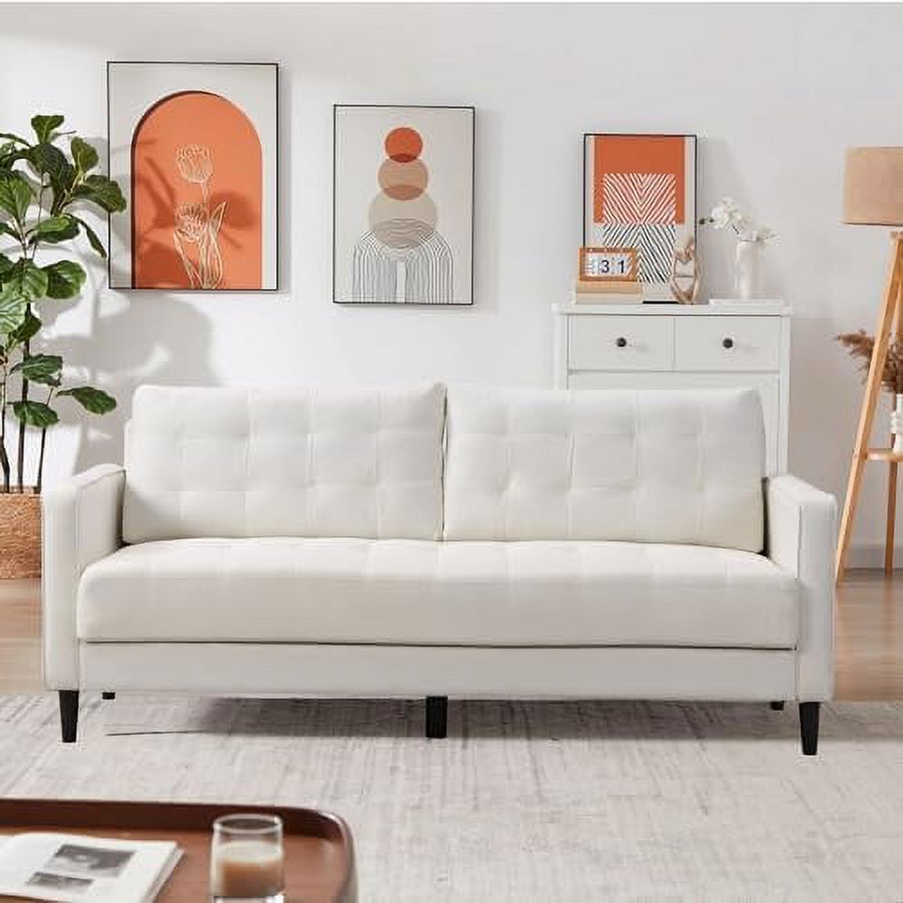 Green Velvet 3 Seater Couch with Tufted Cushion G423851