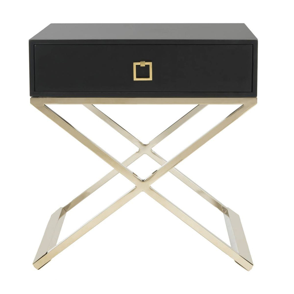Black Cross Leg End Table U94697