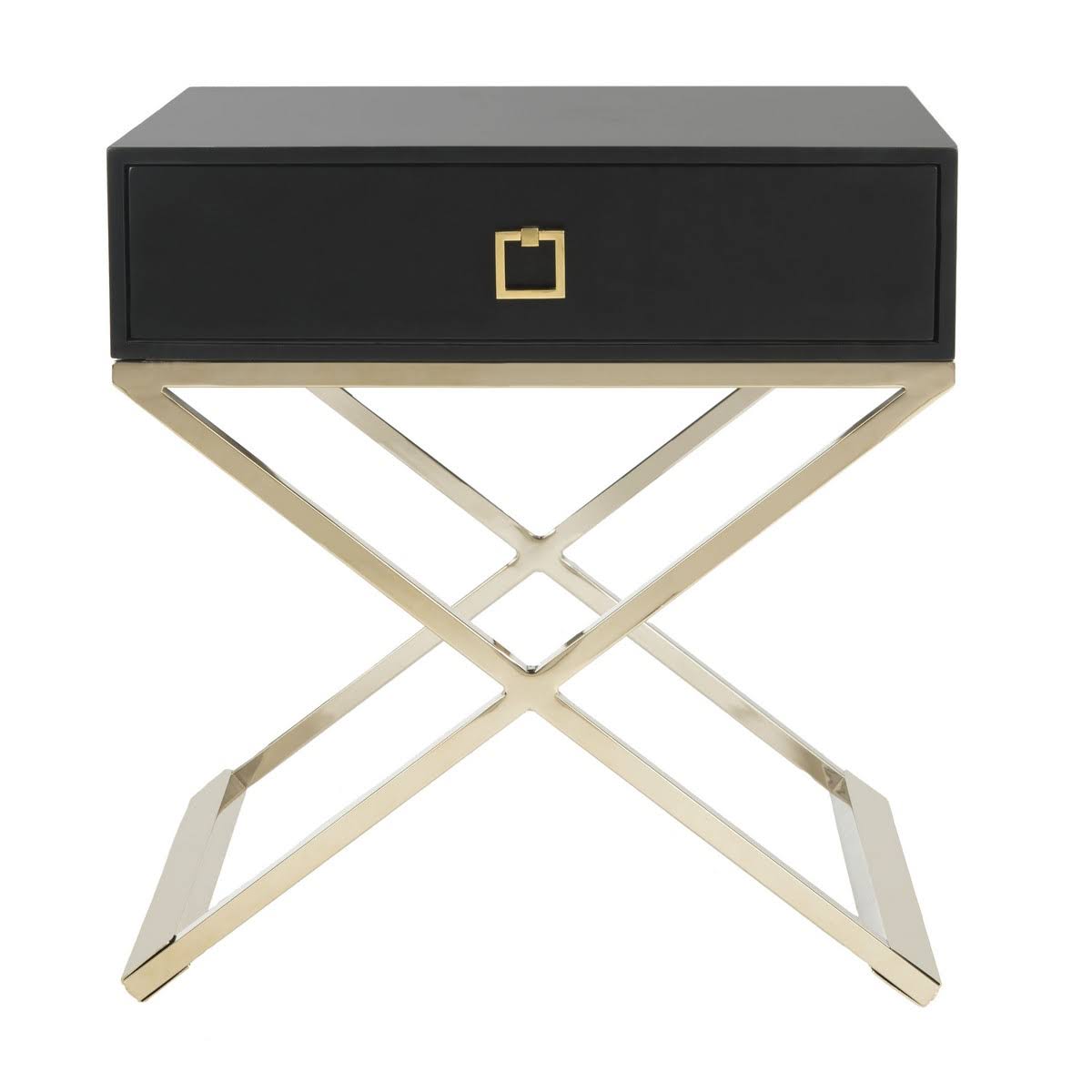 Black Cross Leg End Table U94697