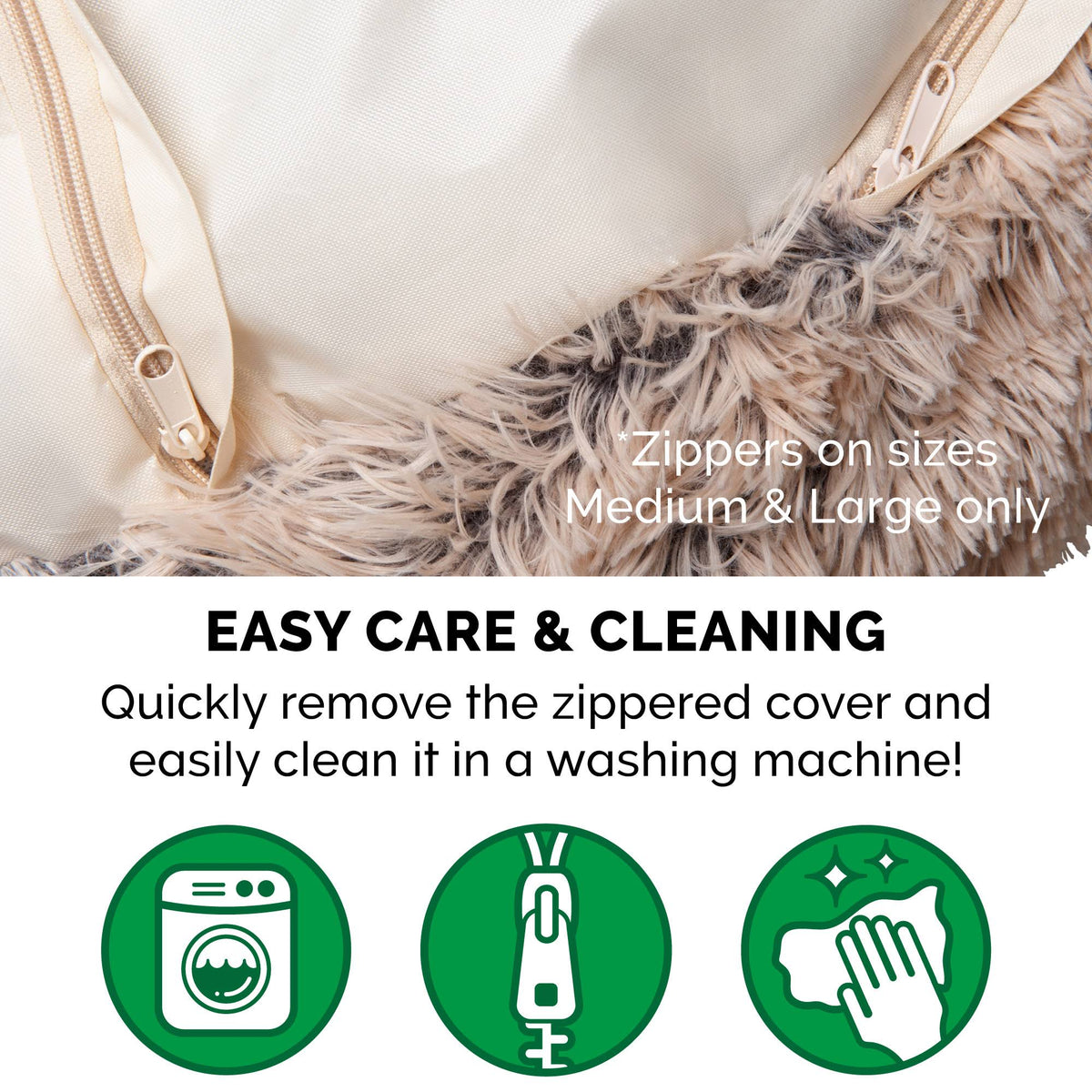 Long Fur Donut Dog Bed V48628