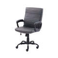 Gray Bonded Leather Mid-Back Office Chair P889