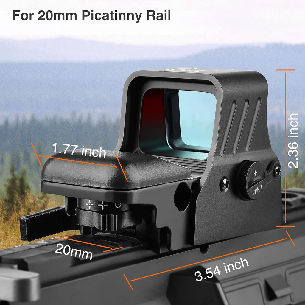 1x22x33 Red Dot Sight 4 Reticles Reflex Sight with Quick Detach Mount K959562