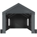 10 x 20 Feet Carport Canopy with Side Walls and Windows A28920