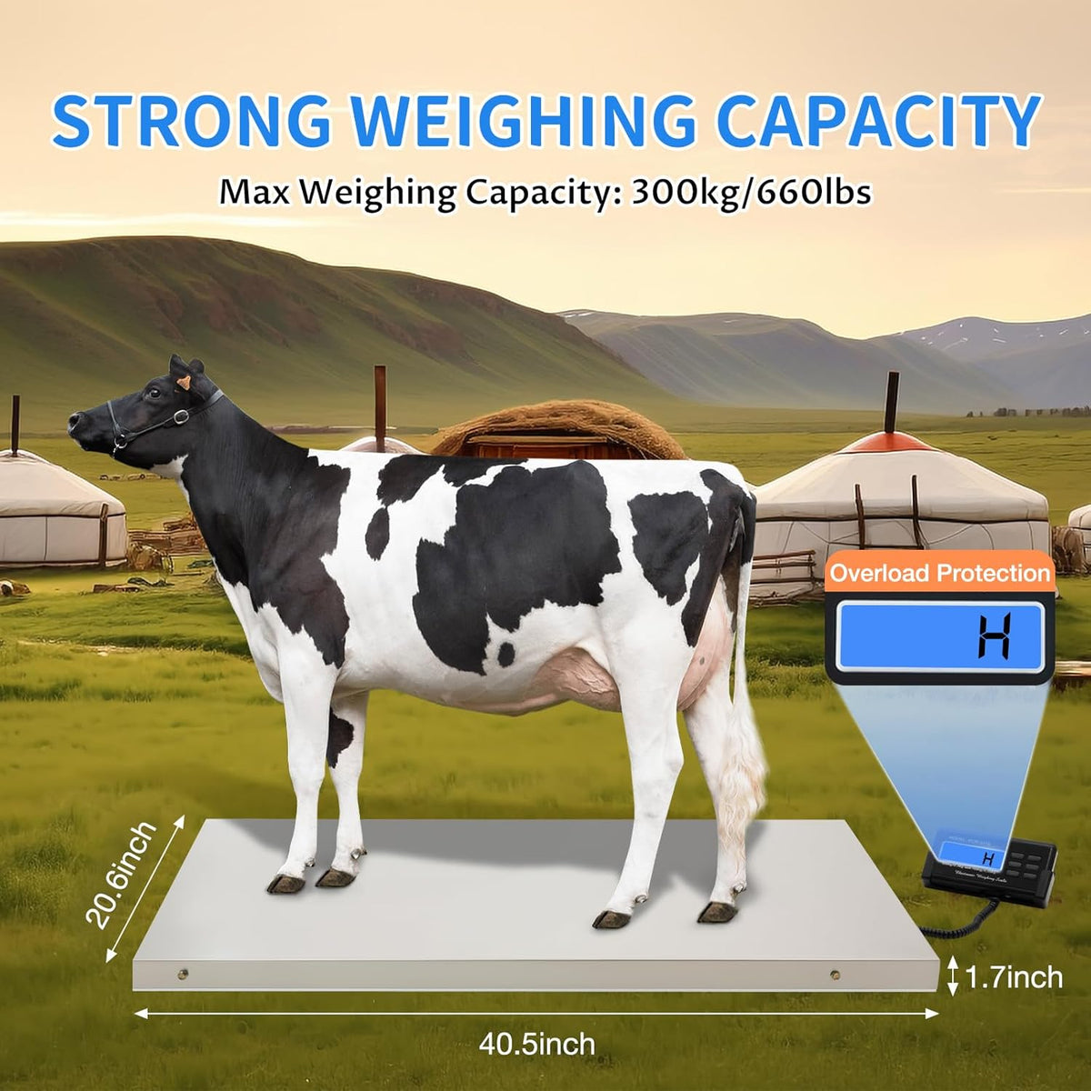 Digital Pet Scale Max 660lbs Heavy Duty with Power Adapter C179