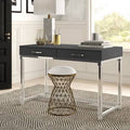 Dark Gray/Chrome Desk O7135