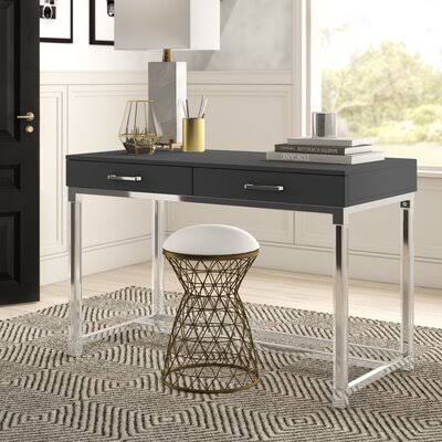 Dark Gray/Chrome Desk O7135