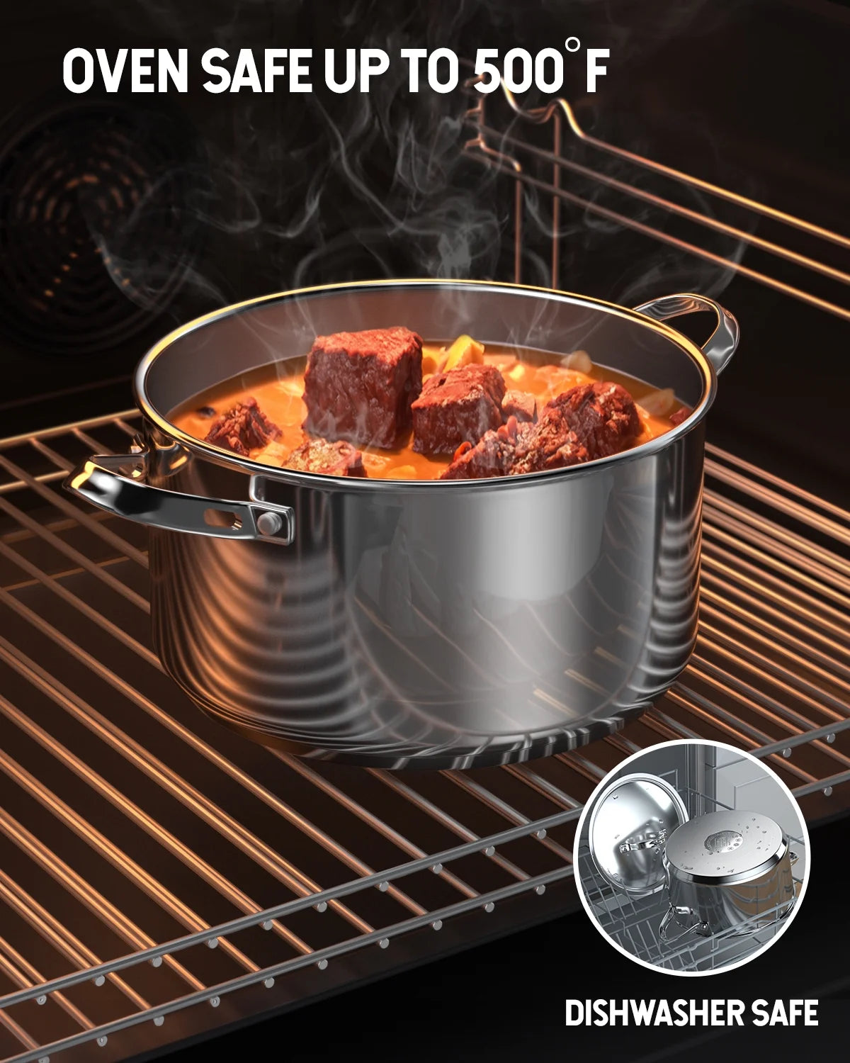 10-Piece Stainless Steel Cookware Set I396073
