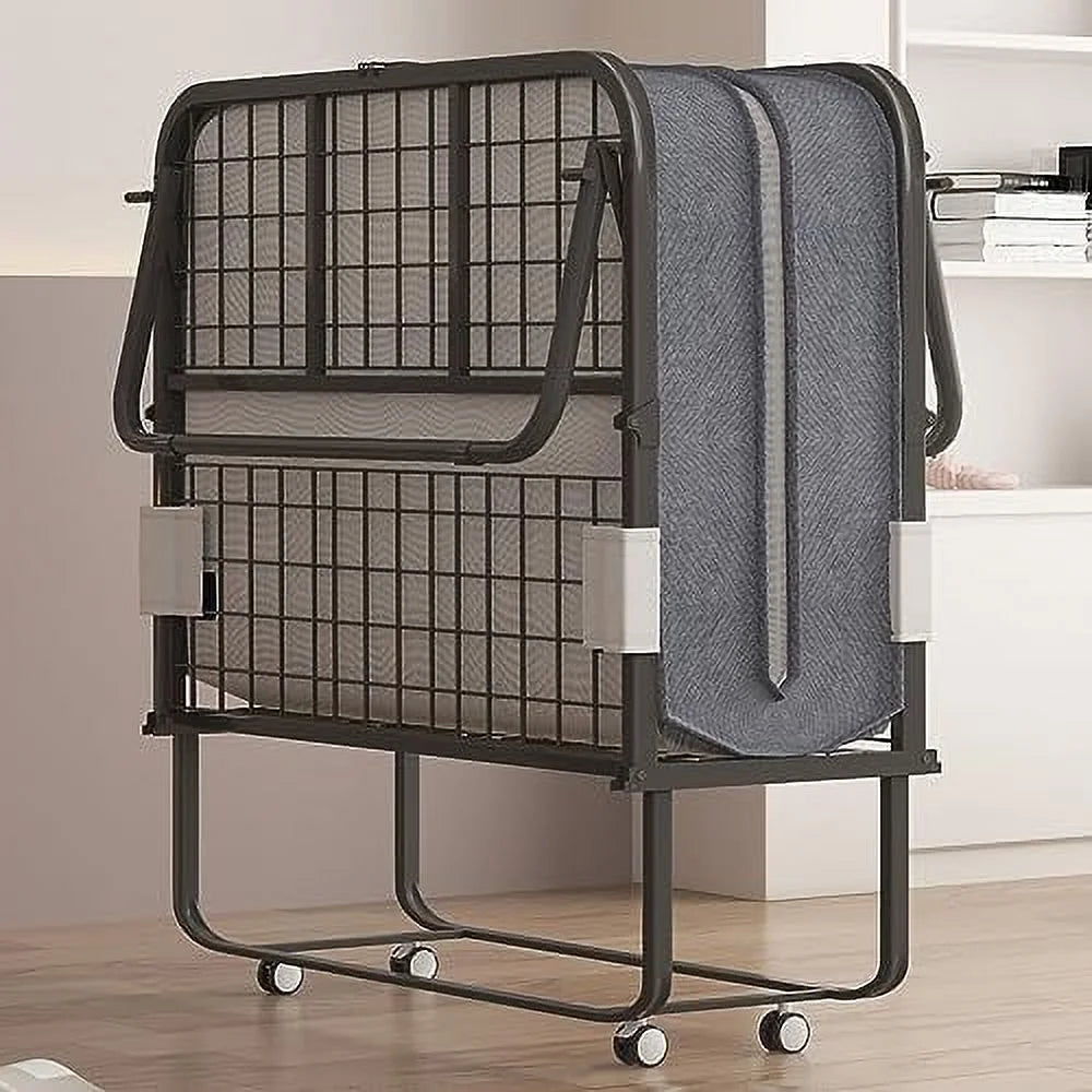 Folding Bed with 5 Inch Mattress Full Size Portable Bed X121