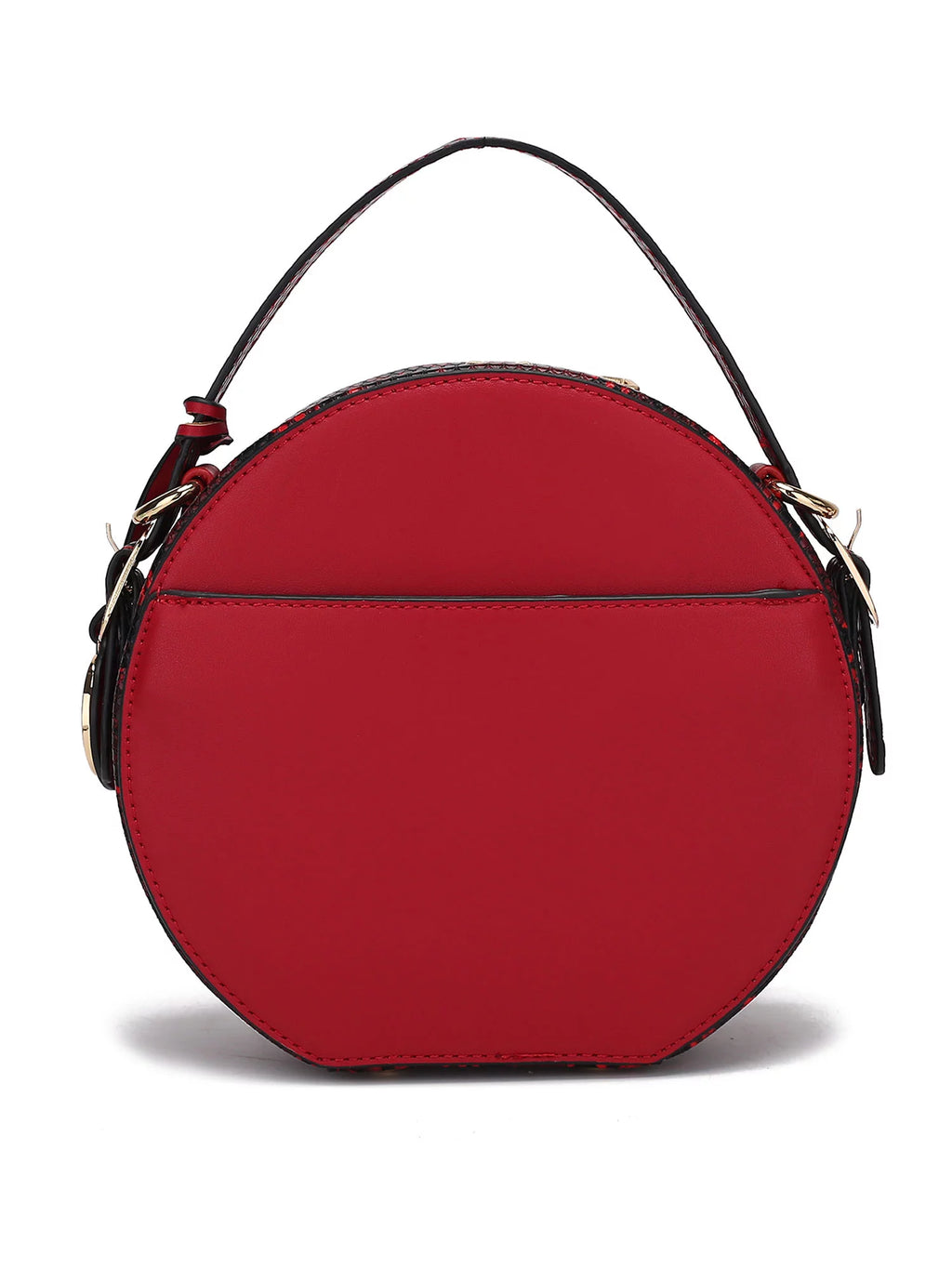 Red Vegan Leather Crossbody Bag T1756