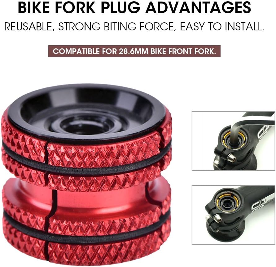 Red Compression Plug for 28.6mm Carbon Steerer M844254