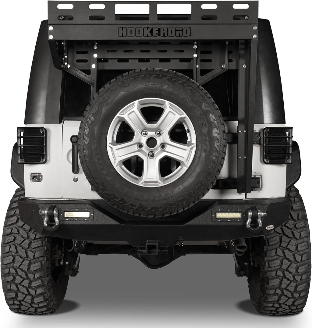 Tailgate Basket Rear Cargo Rack System with Reinforced Tailgate Hinge Kit T4698