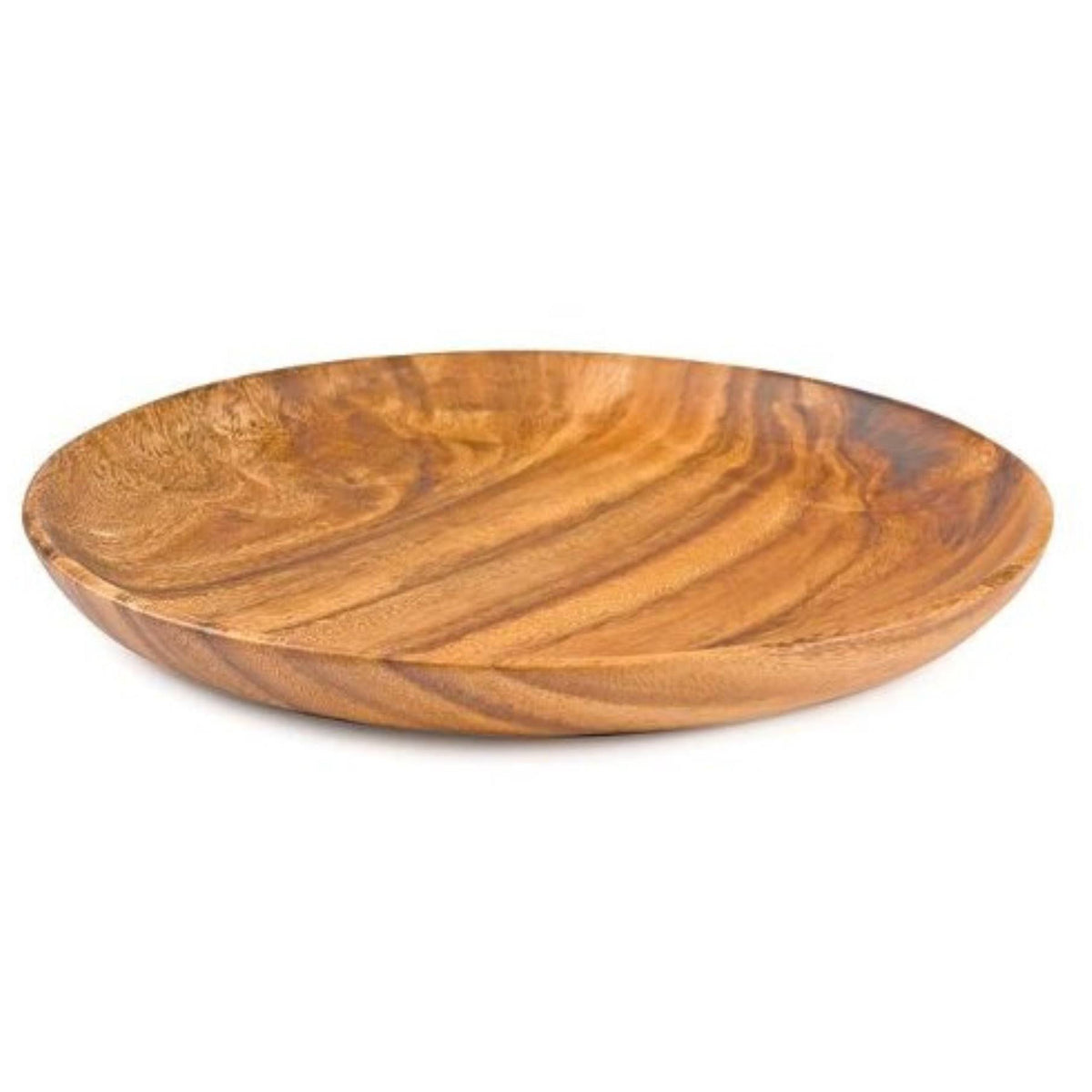 Acacia Wood Round Plate Set of 4 R975788