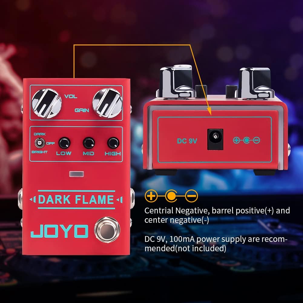 Modern Metal High Gain Distortion Guitar Effect Pedal Dark Flame R Series Distortion Pedal with Treble/Mid/Bass Knobs and Different Tone Style for Electric Guitar Pack of 2 A992206