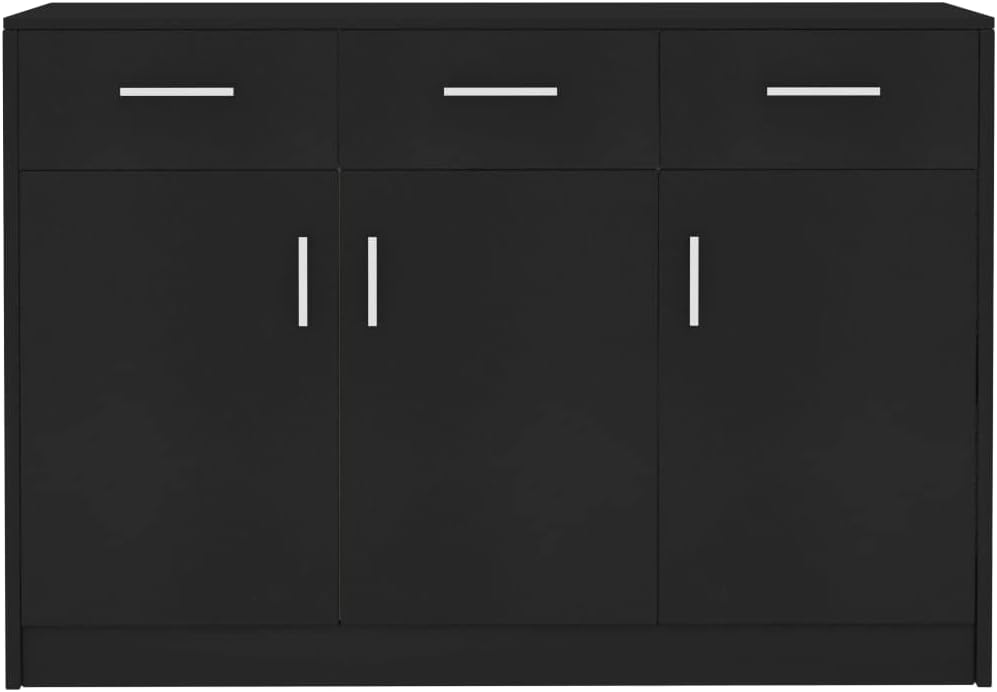 Black Chipboard Sideboard V451