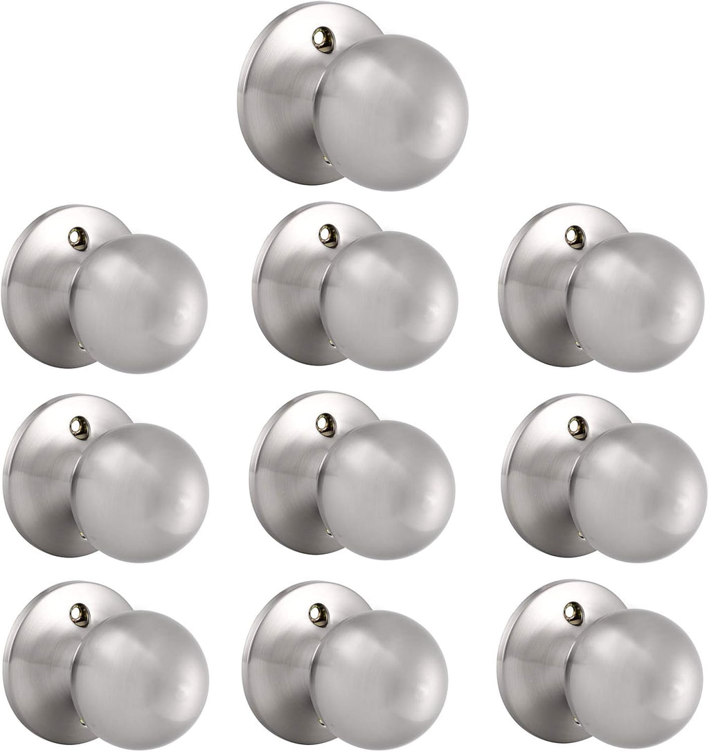 Keyless Privacy Door Handle Lockset, Satin Nickel, 10 Pack B401