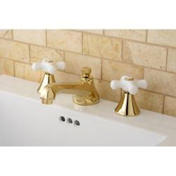 Polished Brass Widespread Bathroom Faucet K412