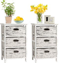 3 Fabrics Storage Drawer Units with Wood Frame Dresser Cabinet Y6053