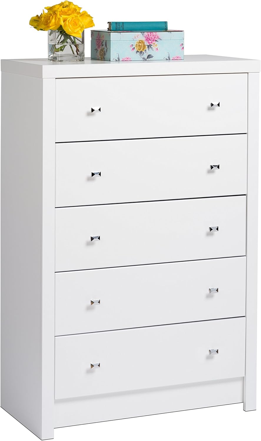 White 5-Drawer Chest O284