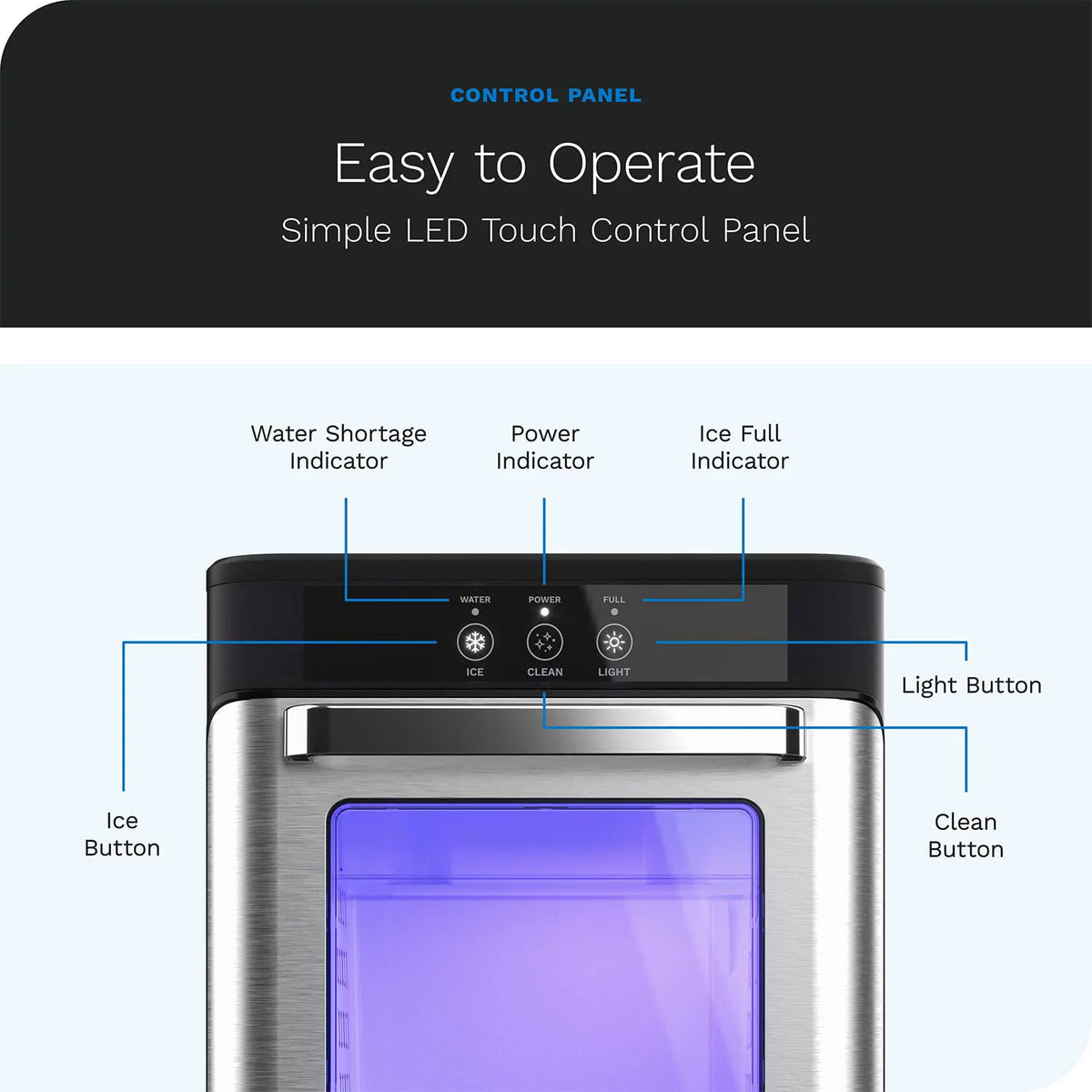 Stainless Steel Countertop Nugget Ice Maker H895559