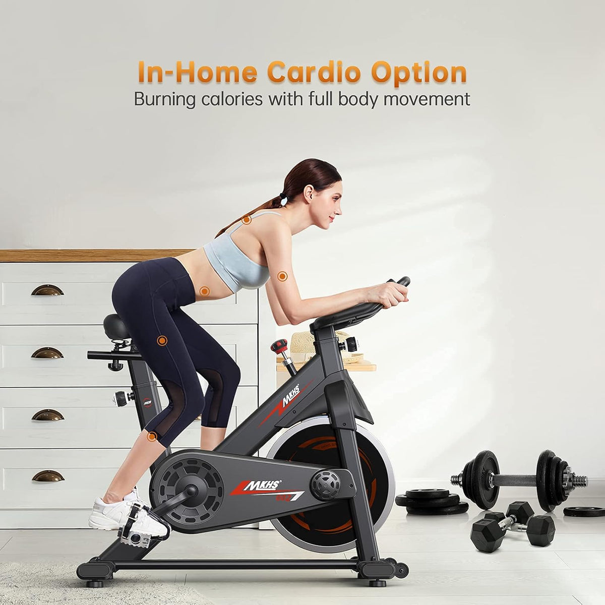 Indoor Cycling Bike with Monitor Screen Magnetic Resistance Z4425