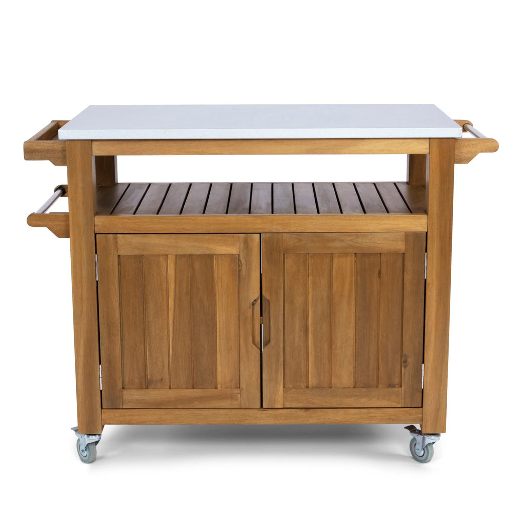 Brown Wood Outdoor Cart C683