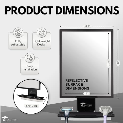 Fogless Shower Mirror with Squeegee M95854