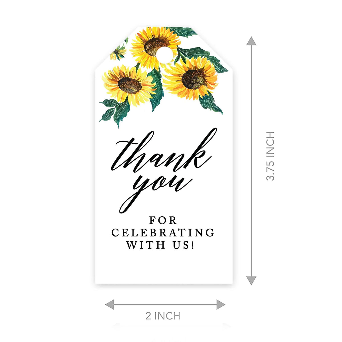 100-Pk Sunflowers Cardstock Gift Tags Q98649