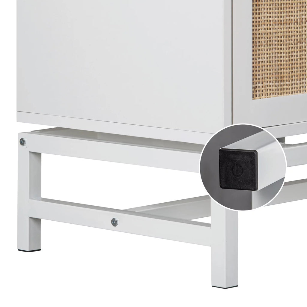 Buffet Sideboard with Rattan Doors Storage Cabinet M706