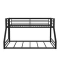 Black Metal Bunk Bed Twin-over-Queen W165