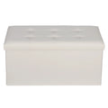 30'' Leather Storage Ottoman Bench Y73205